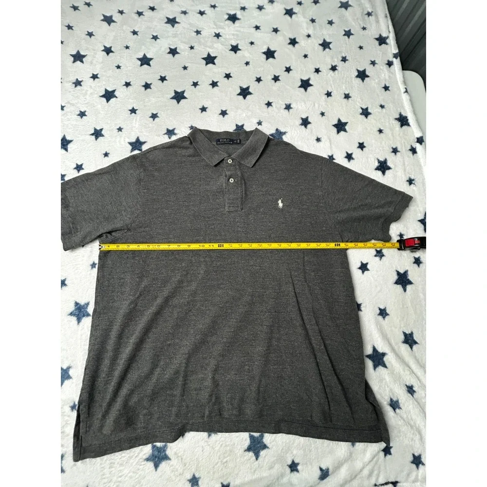 Polo Ralph Lauren Polo Shirt Mens XL Gray Short Sleeve Pony Logo Cotton Golf